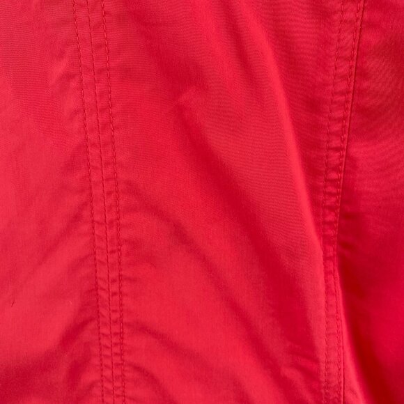 Chicos Jacket Womens 1 US Medium Red Luxe Twill Utility Snap Up Pockets Casual - Picture 7 of 14